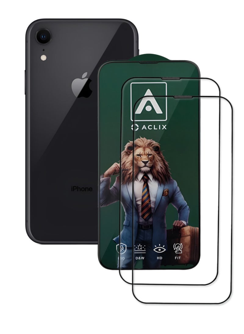 ACLIX 2 Pieces Antistatic ESD Dustproof Premium Quality High Definition Tempered Glass Screen Protector Designed For  iPhone XR - Image 1