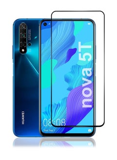 Huawei Nova 5T Screen Protector - Edge to Edge Tempered Glass Screen Protector - Black, High Transparency, Delicate Touch, Anti-Explosion, Smooth Arc Edges, Easy Installation.