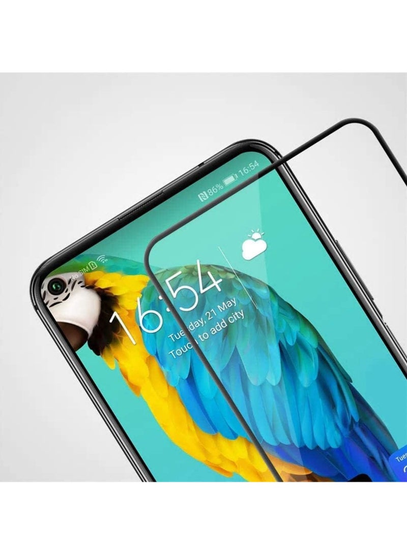 Generic - Huawei Nova 5T Screen Protector - Edge to Edge Tempered Glass Screen Protector - Black, High Transparency, Delicate Touch, Anti-Explosion, Smooth Arc Edges, Easy Installation. - Image 1