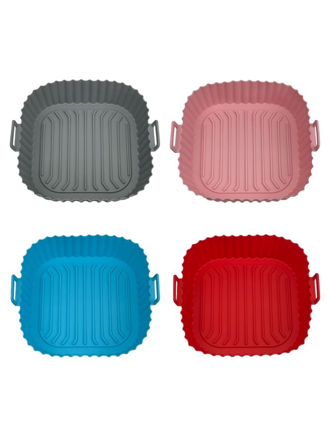 Direct Air Fryer Silicone Baking Pad Household High Temperature Food Grade Silicone Baking Pad Wholesale-Specifications:70g Round 8in Generation Wheel-Color:Red - Image 4