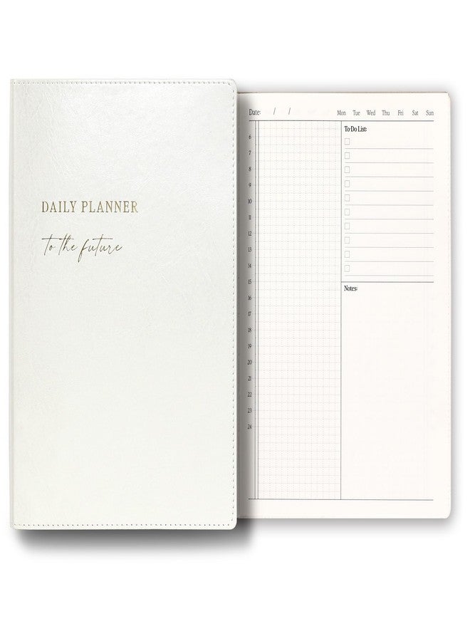 LONLAT 2026 Daily Planner - Undated Monthly & Daily Planner for 180 days Planning Your Success - Hourly Schedule, To Do List, and Notes for Productivity - Aesthetic, Academic, Stylish School or Office Supplies (White) - Image 1