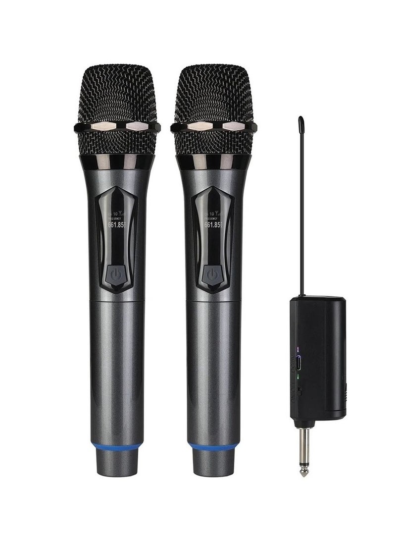 Aveek Wireless Microphones Karaoke Microphone with Rechargeable Receiver for Singing Party Wedding DJ Speech - Image 1
