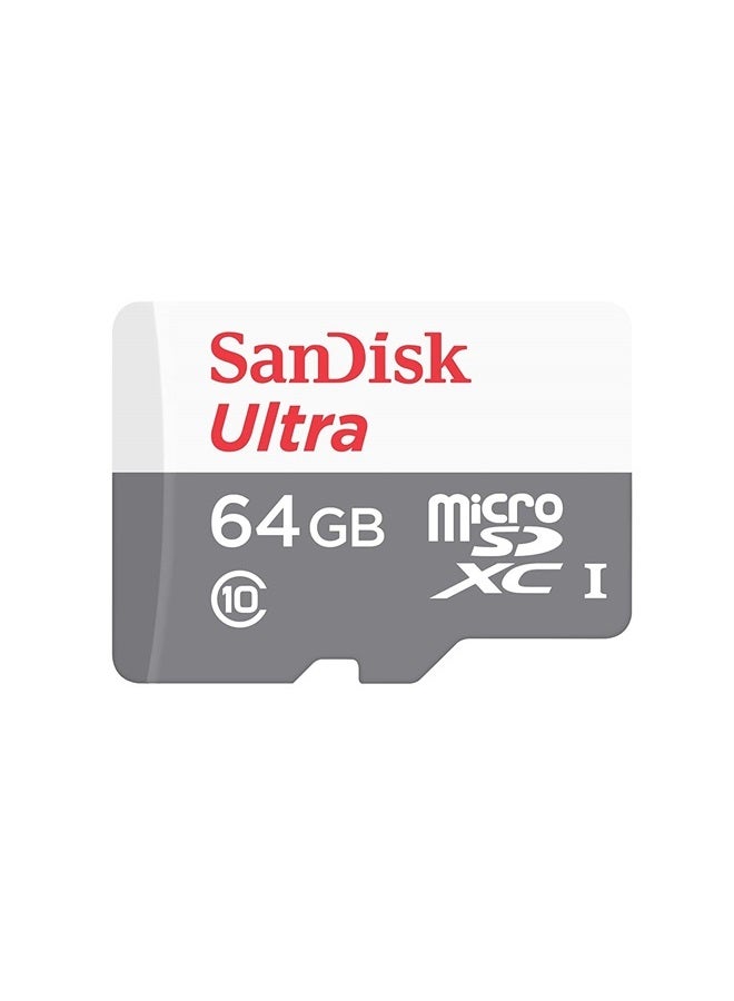 B074B4BFHJ بطاقة microSDXC من SanDisk Ultra SDSQUNS-064G-GN3MN سعة 64 جيجابايت بسرعة 80 ميجابايت/ثانية UHS-I فئة 10 - Image 1