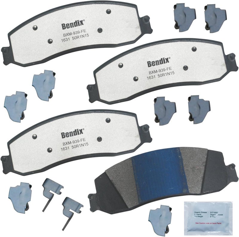 Bendix Fleet Metlok MKD1631FM Semi-Metallic Front Brake Pads for Ford F-250 Super Duty 2013-2012, F-350 2012, F-350 Super Duty 2012-2011 - Image 1