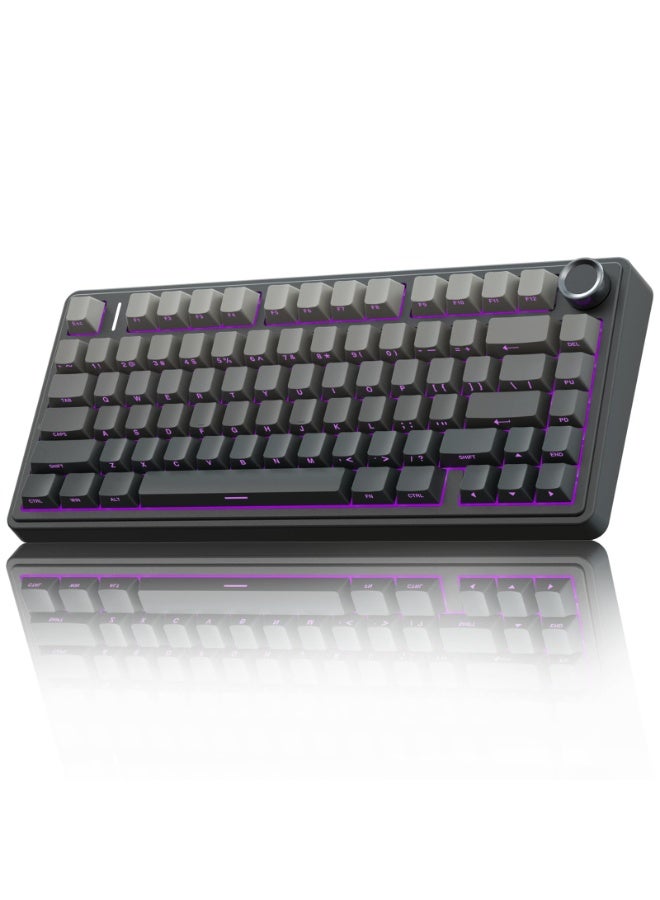 AULA F75 Wireless Gaming Keyboard 2.4 GHz Type-C BT5.0 Mechanical Keyboard Side Engraved Five Layer Padding Structure Hot-Swap - Image 1