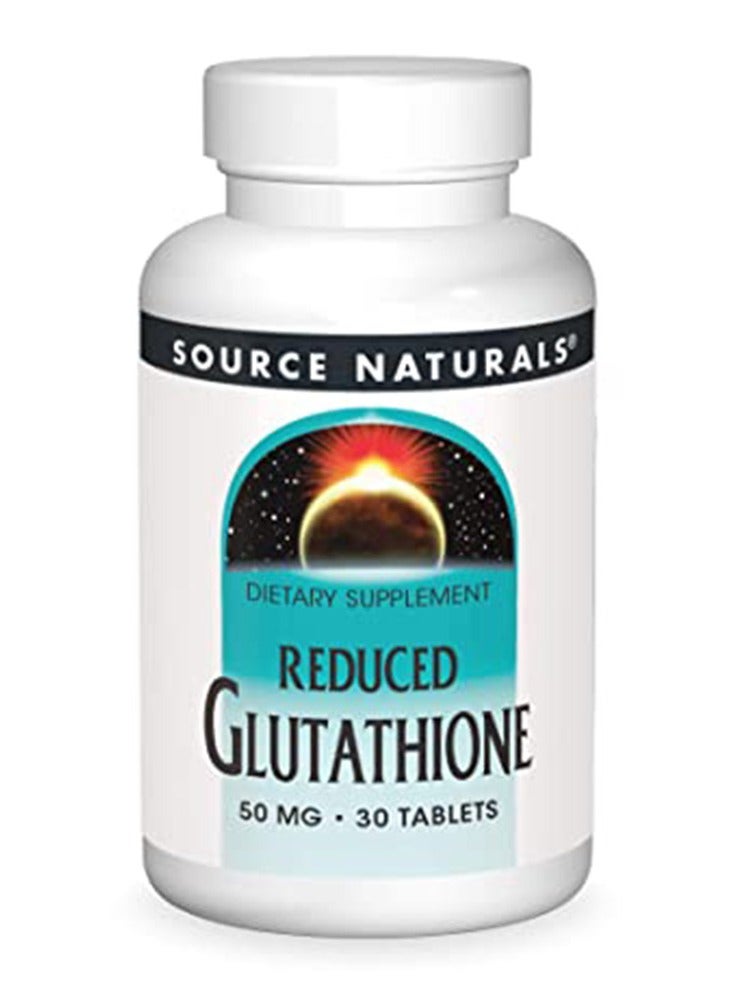 Source Naturals سورس ناتشورالز جلوتاثيون مخفض، 50 ملغ، 30 قرص