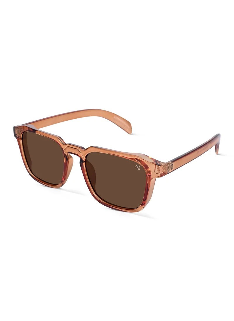 Woggles Americano Brown Square Sunglasses