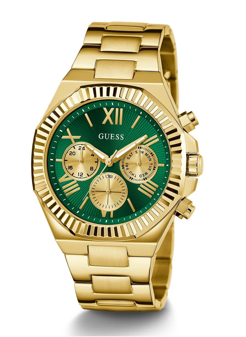 GUESS - ساعة متعددة الوظائف للرجال بلون الذهب - GW0703G2 - Image 1