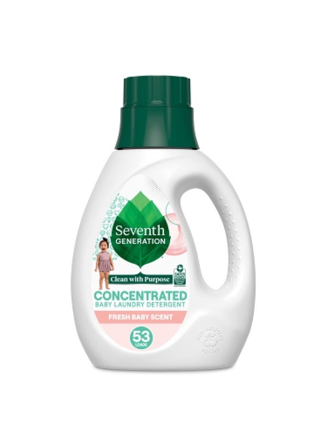 Seventh Generation Concentrated Baby Laundry Detergent, Stain Fighting Formula, Fresh Scent, 40 oz (53 Loads) - Image 1