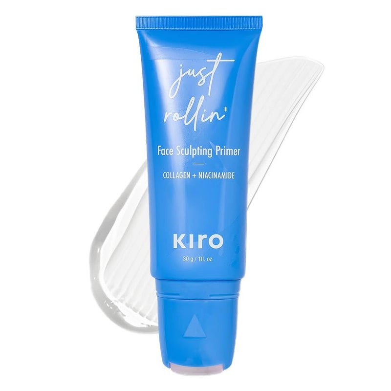 KIRO Just Rollin Face Sculpting Primer  Au Naturel 30g  Hydrating Plumping  Bluring  Brightening  Soothing  NonStick  Clear Formula  Infused with Niacinamide Glycerin  Collagen Peptides - Image 1