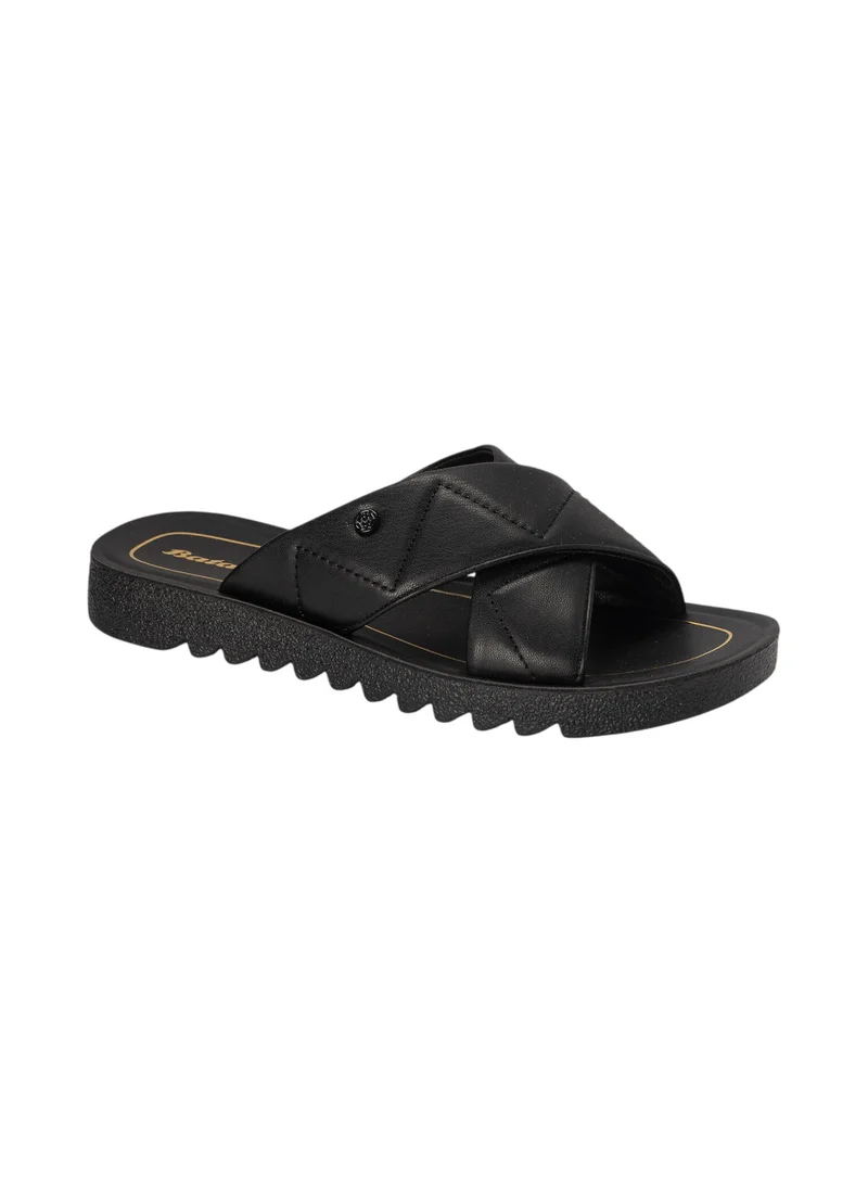 Bata Casual Cross-Strap Slide Sandals