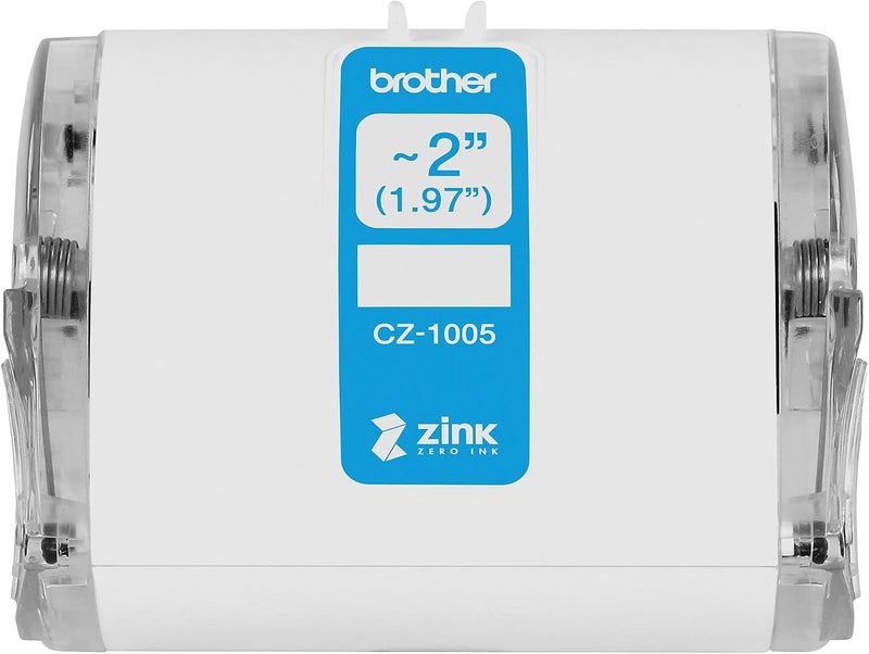 brother Genuine CZ-1005 continuous length ~ 2 (1.97”) 50 mm wide x 16.4 ft. (5 m) long label roll featuring ZINK Zero Ink technology - Image 4