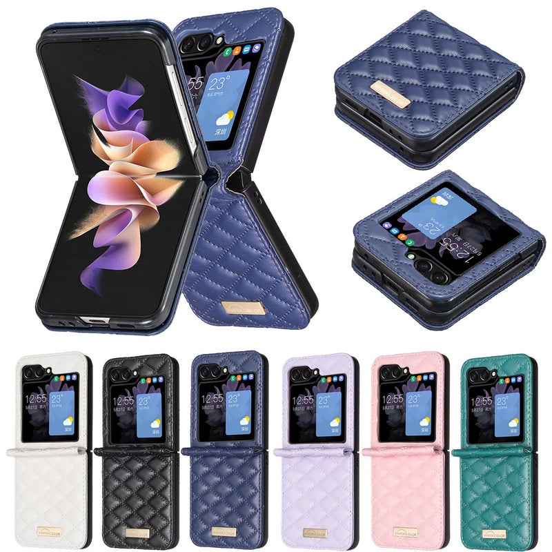 Cover Protective , for Samsung Galaxy Z Flip 6 , Pink PU with Easy Storage - Image 2