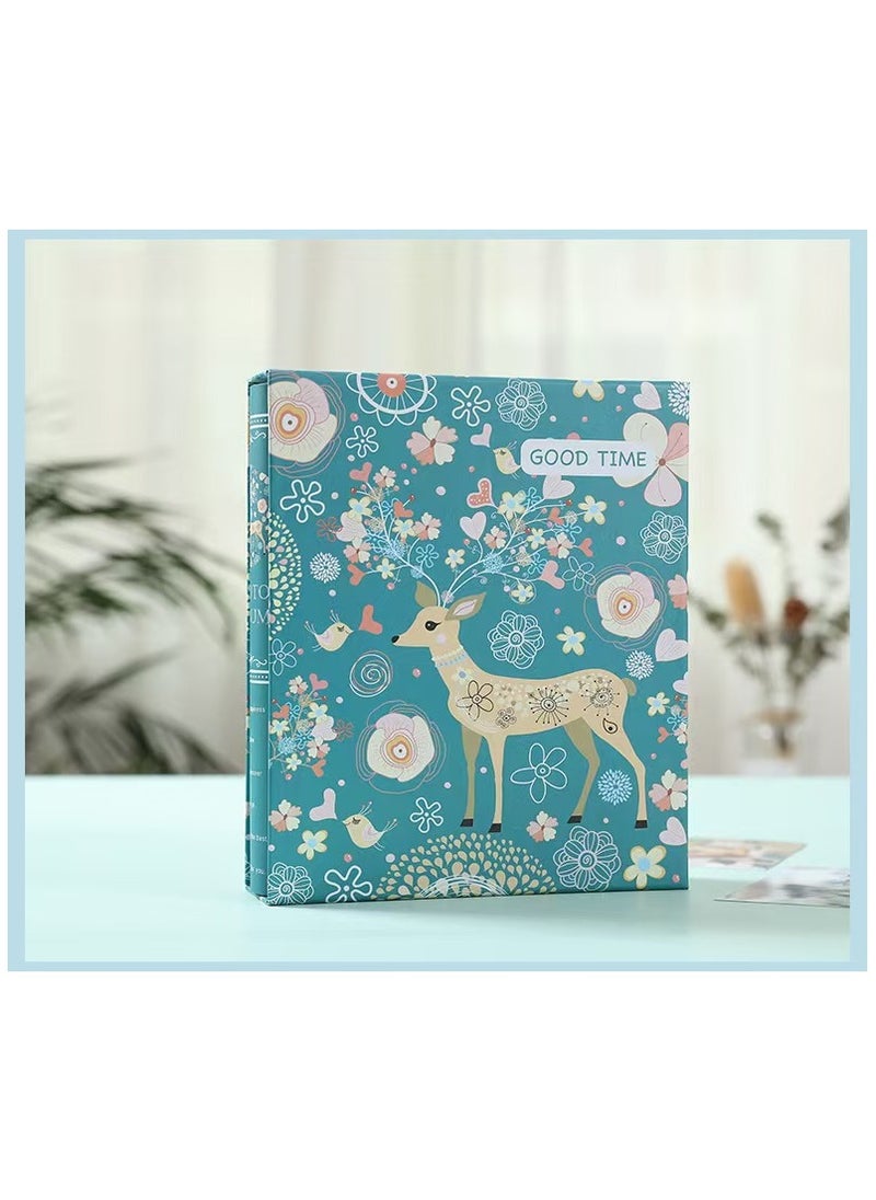 DELGREEN 200 Pockets Foil Stamping Photo Album for 6 Inches Photos Portable Photo Album for Family Wedding Boys Girls  - Image 1