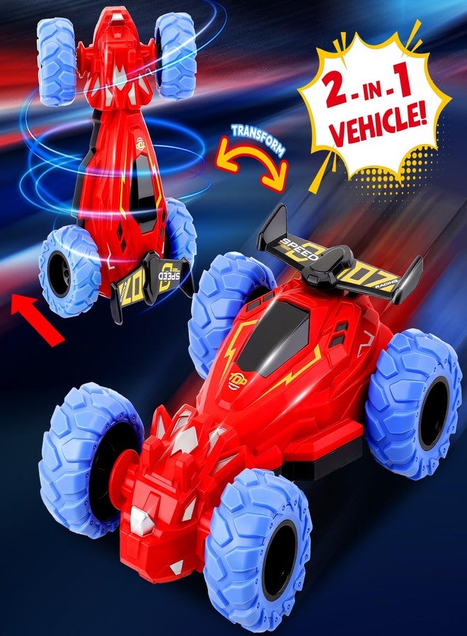 ZYSUN Toddler Monster Truck Toys,Dinosaur Toys for Ages 3-4 Friction Spin Stunt Race Cars,2 PCS Push and Go Baby Toy Cars,Off Road 360 Rotating Trucks,Christmas Birthday Gifts for Kids 3 Year Old Boys Girls - Image 2