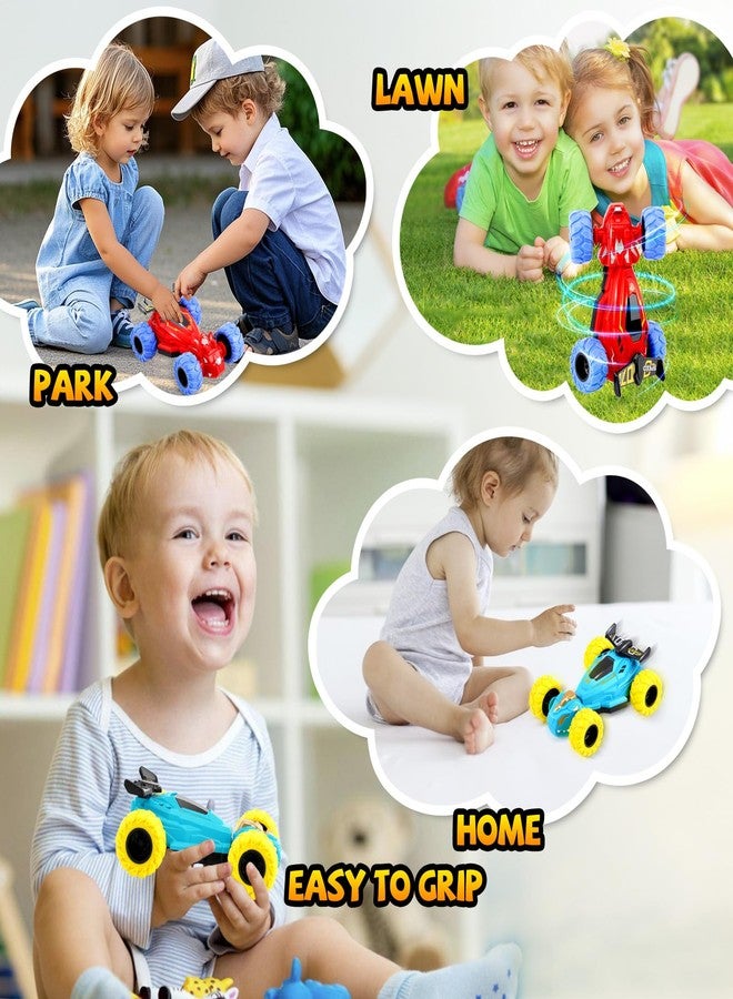 ZYSUN Toddler Monster Truck Toys,Dinosaur Toys for Ages 3-4 Friction Spin Stunt Race Cars,2 PCS Push and Go Baby Toy Cars,Off Road 360 Rotating Trucks,Christmas Birthday Gifts for Kids 3 Year Old Boys Girls - Image 5