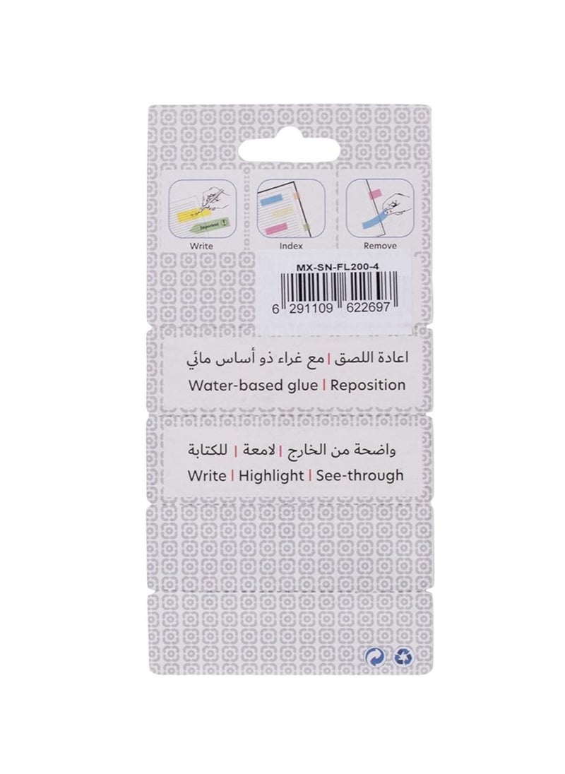 Maxi MAXI SELF ADHESIVE POP-UP FLAGS ARROW SHAPE ASSORTED COLORS 4X50 FLAGS 200PC  - Image 2