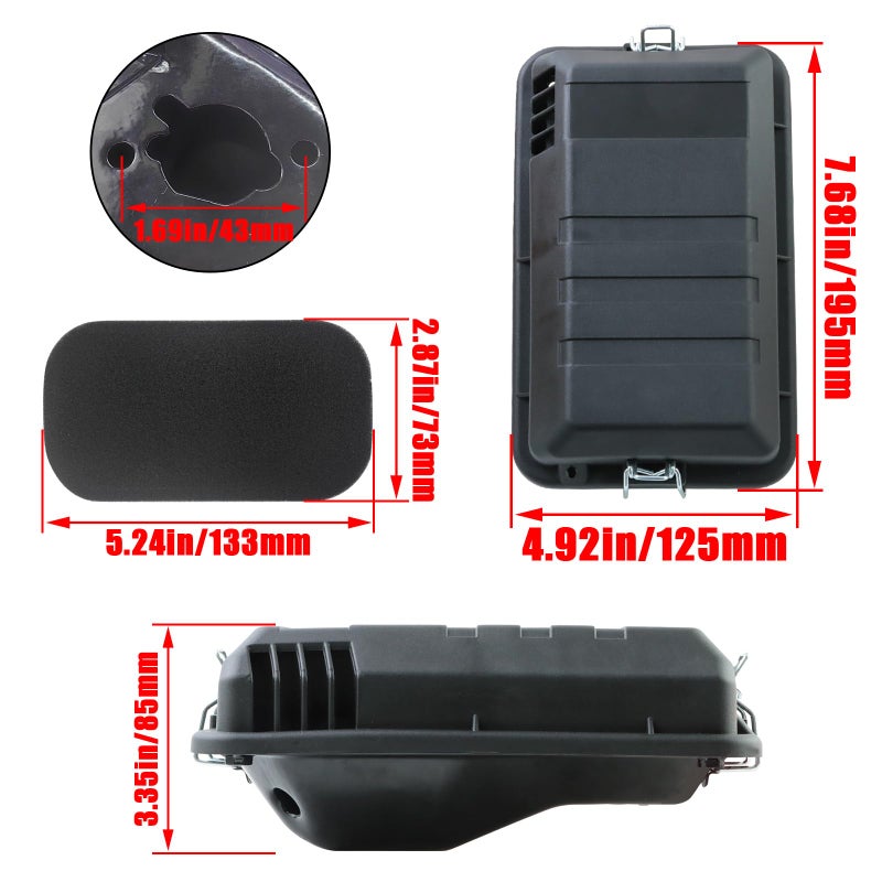 KIKITE 196cc 212cc Generator Air Filter Housing Box/Cover Assembly for 3000 3500 4000 4500 watt Air Filter Cleaner Box Compatible with Predator Champion Firman Generators Air Filters - Image 3