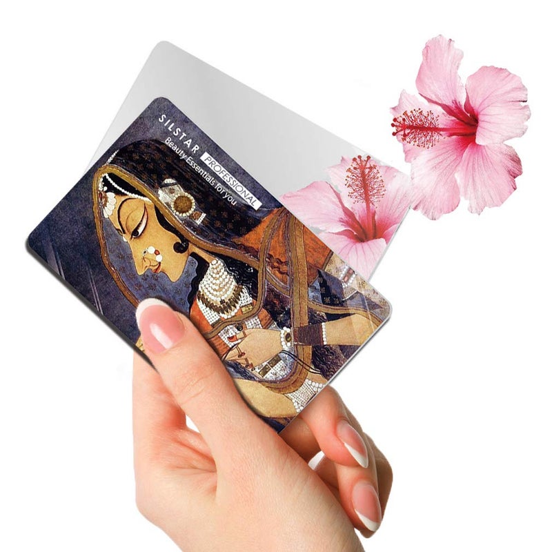 SILSTAR PROFESSIONAL SILSTAR PROFESSIONAL Compact Card Mirror Unbreakable Acrylic Makeup Mirror Vanity Mirror Small for Wallet Case Travel Purse Handheld Compact Pocket MirrorNihl ChandBani Thani 114  - Image 1