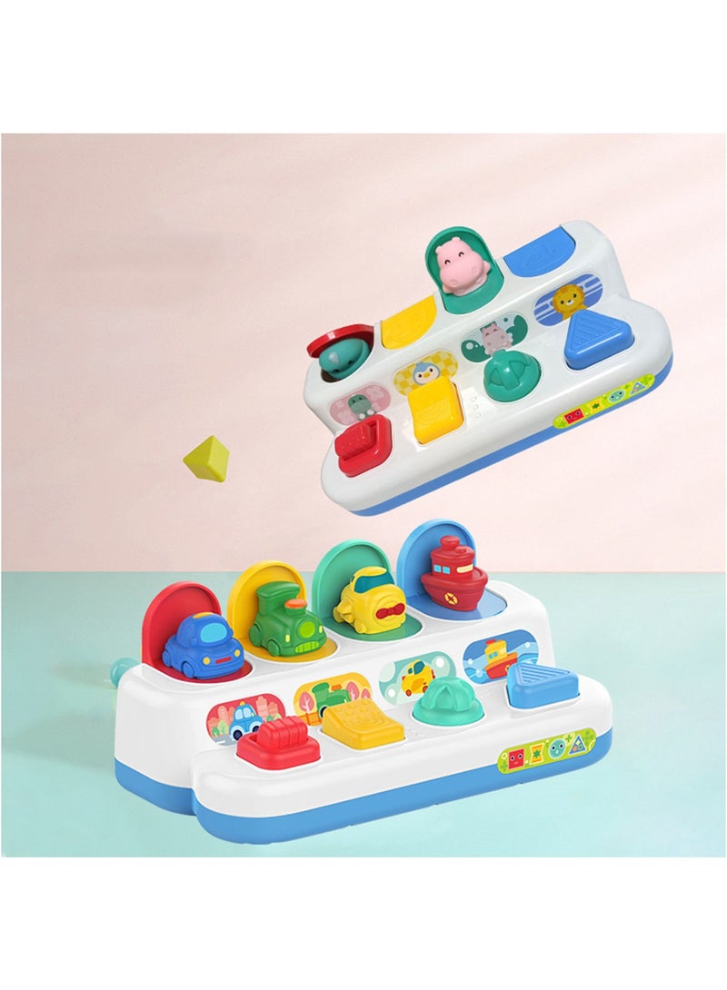 Arabest Interactive Cause & Effect Pop Up Vehicle Toys for Toddlers 1-3 Years, Sensory Montessori Toys for Infants 8-12 Months, Fun Hide and Seek Play for Boy Girl, Animal Figure - Image 3