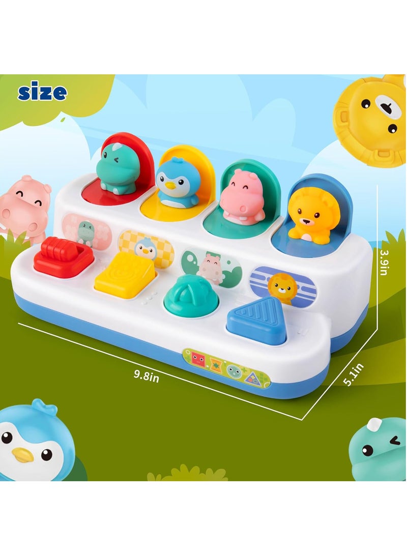 Arabest Interactive Cause & Effect Pop Up Vehicle Toys for Toddlers 1-3 Years, Sensory Montessori Toys for Infants 8-12 Months, Fun Hide and Seek Play for Boy Girl, Animal Figure - Image 5