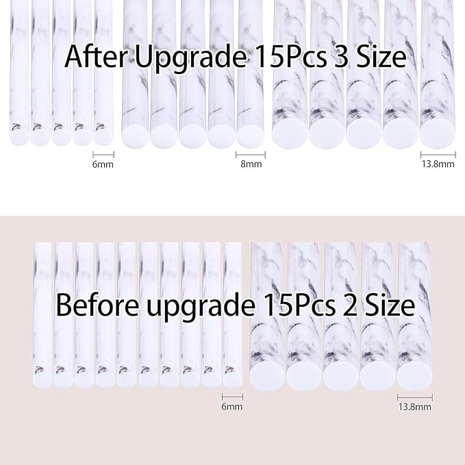 DUAIU Makeup Brushes DUAIU Makeup Brush Set Professional 15Piece Marble Make Up Brushes for Foundation Brush Powder Concealers and Eyeshadow Brush with Exquisite Marble Bucket Gift Box White - Image 4