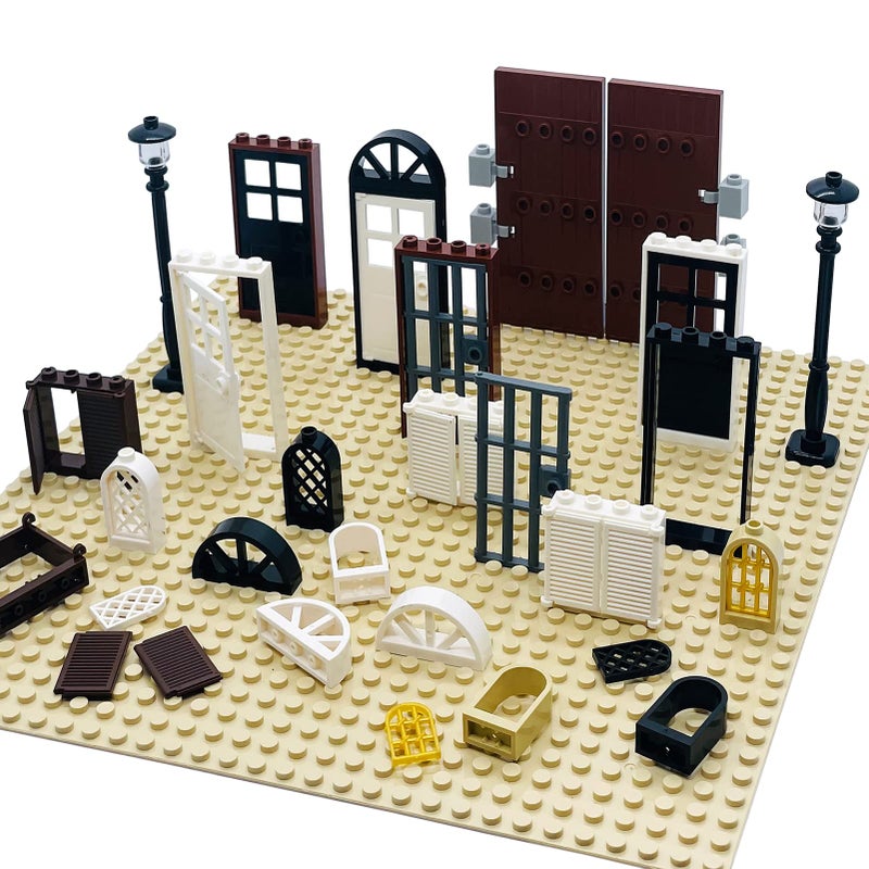 Miutrue Building Bricks Kit Glasses Windows and Doors Set Accessories Compatible for Generic Classic Bricks for Kids Boys Grils Building Kits fits with Major Brands - Image 4