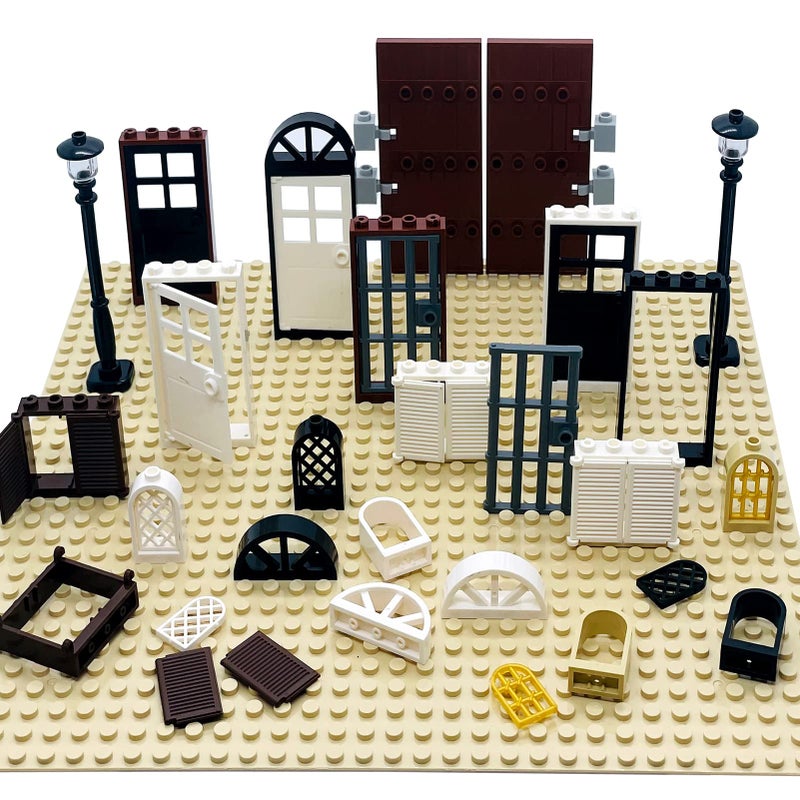 Miutrue Building Bricks Kit Glasses Windows and Doors Set Accessories Compatible for Generic Classic Bricks for Kids Boys Grils Building Kits fits with Major Brands - Image 5