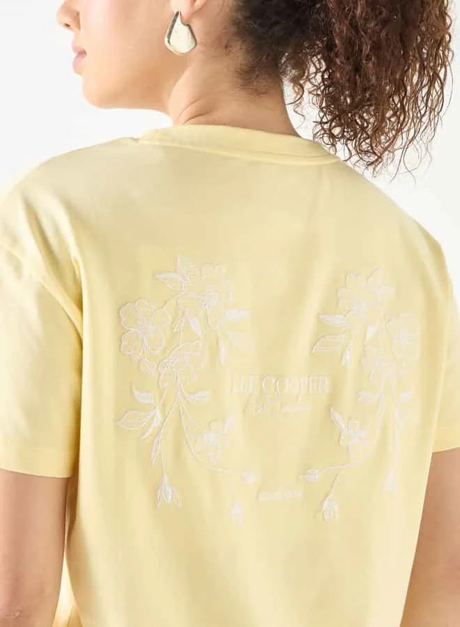 Lee Cooper Lee Cooper Embroidered T-shirt with Short Sleeves