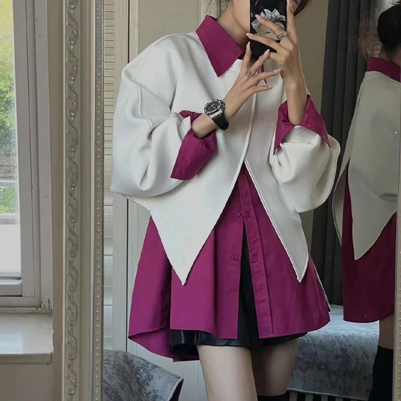 Autumn 2023 French Design Shirt Set for Women Cardigan sweater - Image 2