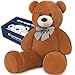 SNOWOLF Giant Teddy Bear 47 Stuffed Animals Plush Toy 4 Feet Cute Life Size Big Soft Bear for Boy Girl Birthday Valentine Mothers Day 5LBs 120CM Dark Brown - Image 2