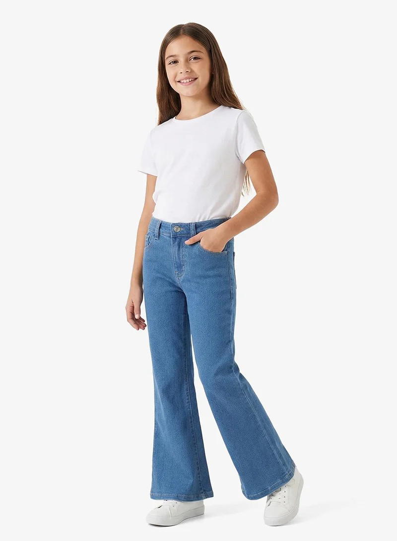 بنياتا جينز واسع الساق