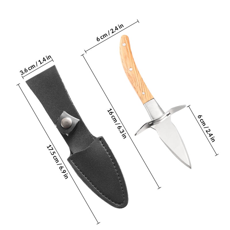 Stainless Steel Shucking Shellfish Scallop Shucker Tool with Carrying Case - Image 2