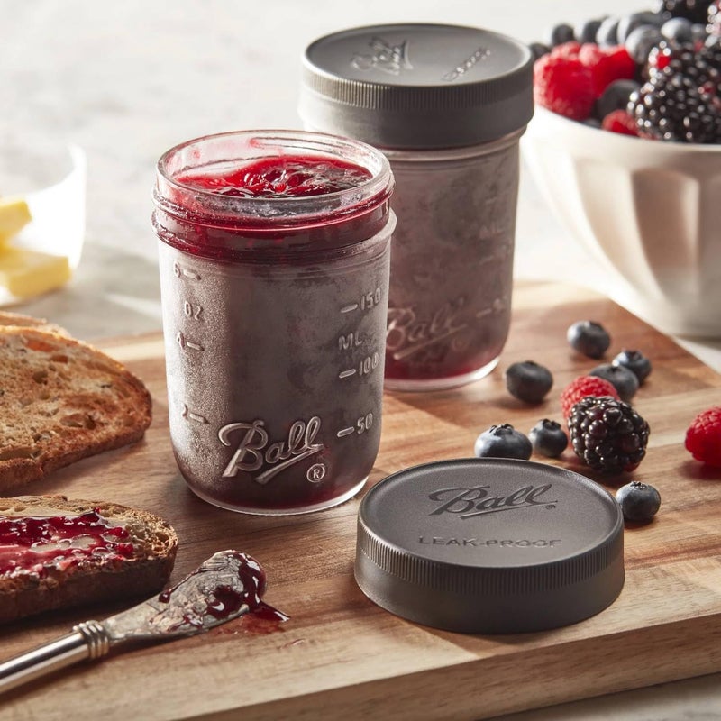 Ball Regular Mouth Leak-Proof Plastic Lids for Glass Mason Jars, Used for Canning, Pickling, Juice, Jam, Jelly 6-Count, Pack of 1 (6-Lids Total) - Image 4