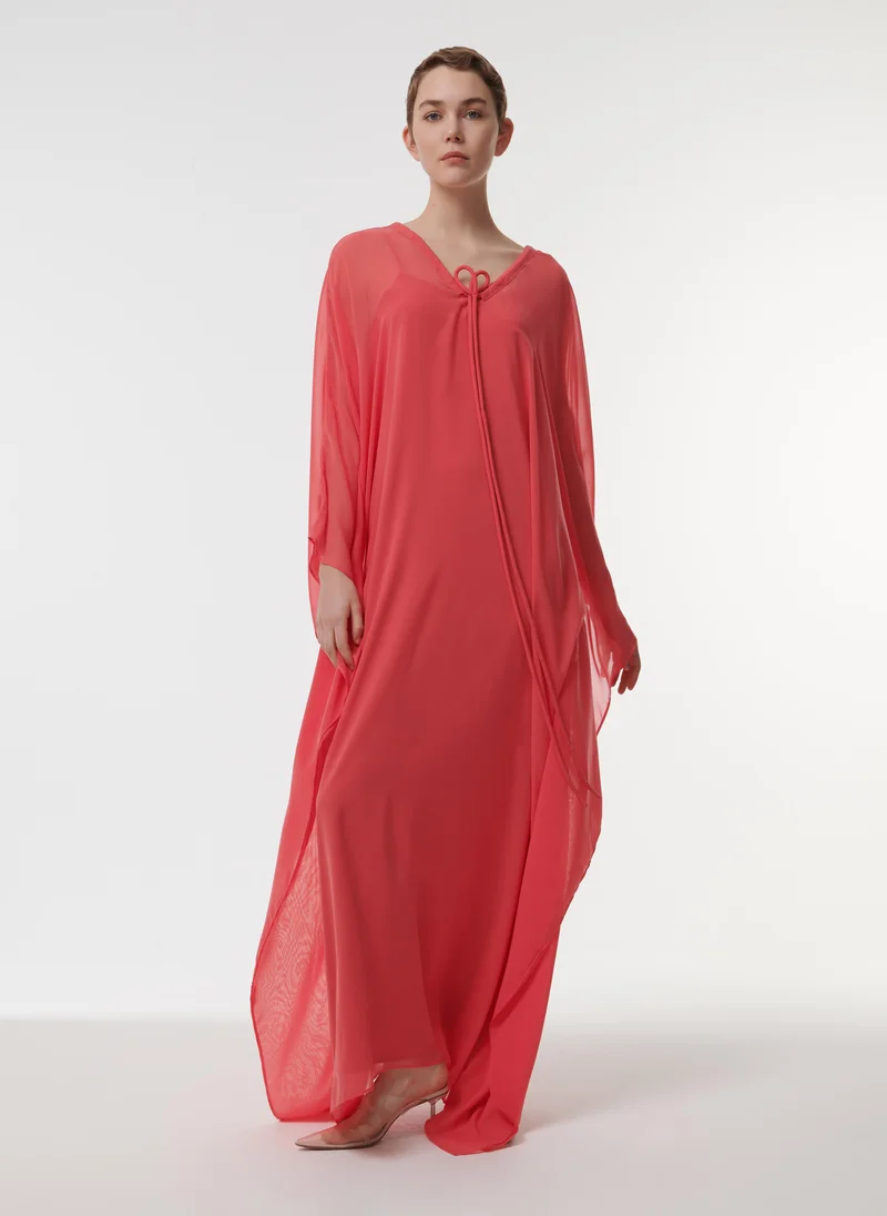 ليم Bow Detailed Kaftan