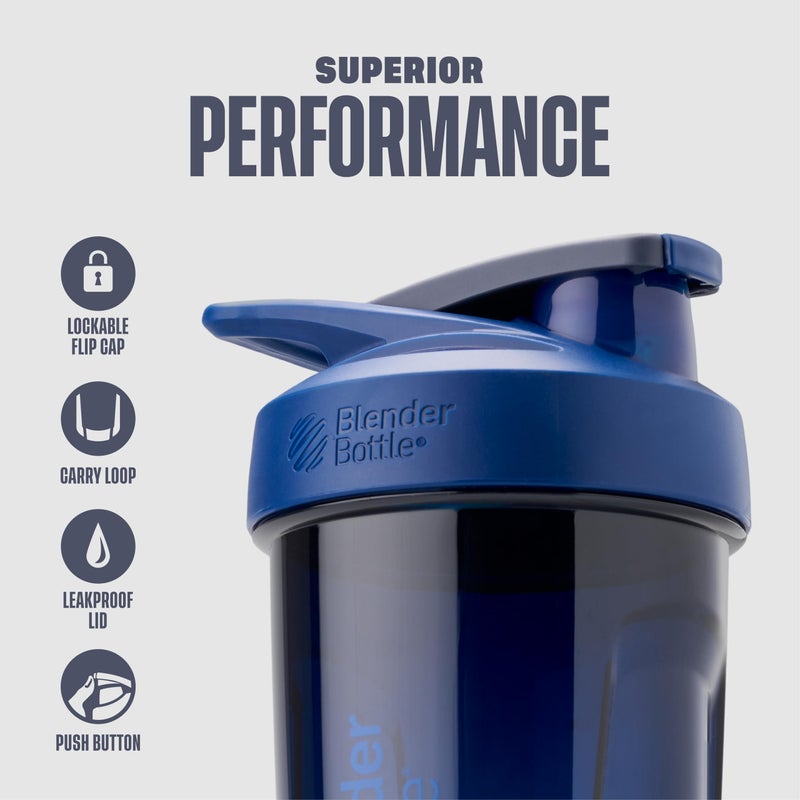 BlenderBottle زجاجة خلط بلندر بوتل الرياضية مع خفاقة سلكية، سعة 28 أونصة، زرقاء - مشروبات البروتين والترطيب للرياضيين وعشاق اللياقة البدنية، خلط سهل، متينة وخفيفة الوزن، غطاء قابل للقفل - Image 2