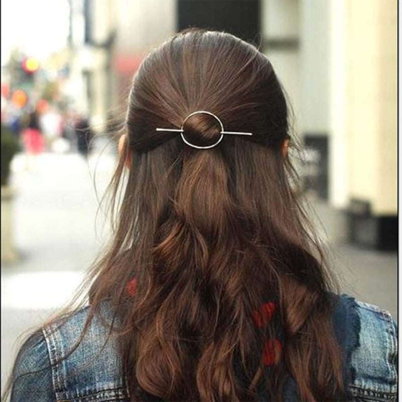 Dreamin Dreamyn Round Hair Clips Hollow Circle Hair Barrettes Fashion Geometric Hairpins Minimalist Hair Accessories Hair Jewelry for Women Silver 