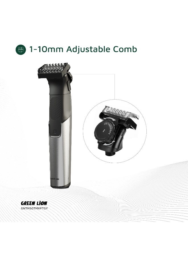 GREEN LION 3-in-1 Expert Hair Trimmer & Shaver / 1.5 Hours Working Time / Body Shaver for men  / Corded & Cordless Use / Travel Lock / Digital Display / 5W Power - Gray - Image 4