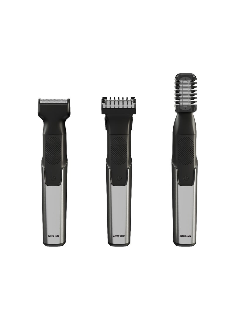 GREEN LION 3-in-1 Expert Hair Trimmer & Shaver / 1.5 Hours Working Time / Body Shaver for men  / Corded & Cordless Use / Travel Lock / Digital Display / 5W Power - Gray - Image 1