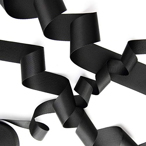 JIAKAI 1.5 Inch Wide 10 Yards Nylon Heavy Duty Webbing Strap，Polypropylene Heavy Straps for Bags, Hammocks, Outdoor Climbing and DIY Making Luggage Strap, Pet Collar, Backpack Repairing（Black） - Image 2