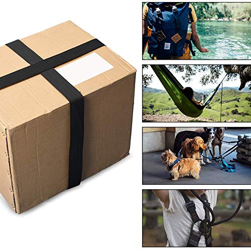 JIAKAI 1.5 Inch Wide 10 Yards Nylon Heavy Duty Webbing Strap，Polypropylene Heavy Straps for Bags, Hammocks, Outdoor Climbing and DIY Making Luggage Strap, Pet Collar, Backpack Repairing（Black） - Image 5