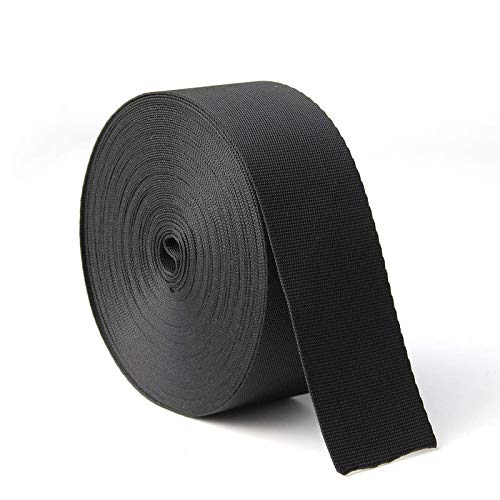 JIAKAI 1.5 Inch Wide 10 Yards Nylon Heavy Duty Webbing Strap，Polypropylene Heavy Straps for Bags, Hammocks, Outdoor Climbing and DIY Making Luggage Strap, Pet Collar, Backpack Repairing（Black） - Image 1