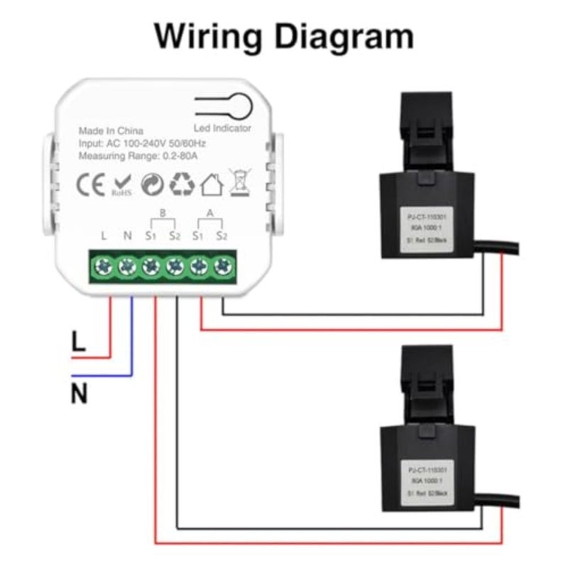 Smart Electricity Meter, Multi-function WiFi Smart Meter, Electricity Usage Monitor, Digital Power Consumption Monitor, Household Power Monitor, Calibration Function, Power Monitoring, Smart Home - Image 4