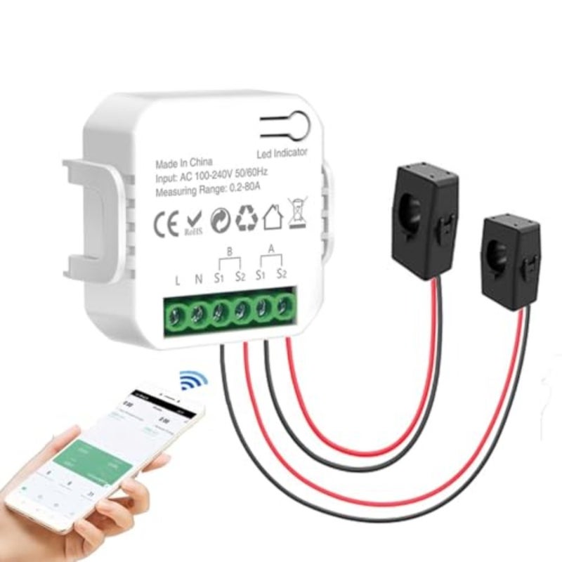 Smart Electricity Meter, Multi-function WiFi Smart Meter, Electricity Usage Monitor, Digital Power Consumption Monitor, Household Power Monitor, Calibration Function, Power Monitoring, Smart Home - Image 1