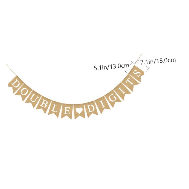 Creative Swallowtail Style Linen Birthday Banner Hanging Decoration For Boys Party - Image 2