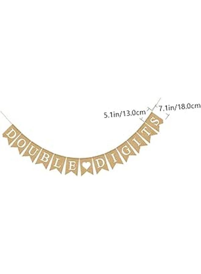 Creative Swallowtail Style Linen Birthday Banner Hanging Decoration For Boys Party - Image 1