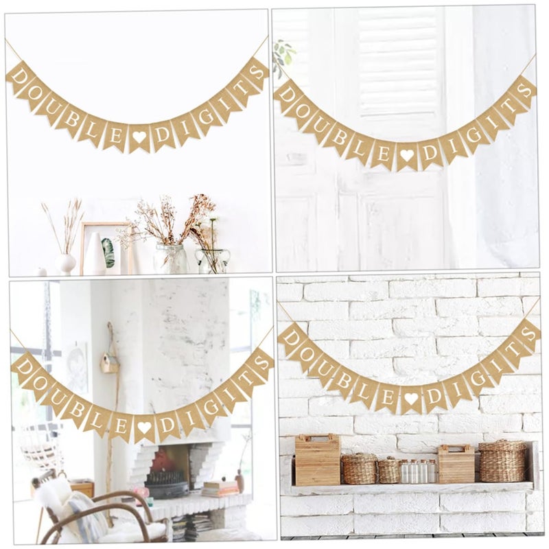 Creative Swallowtail Style Linen Birthday Banner Hanging Decoration For Boys Party - Image 4