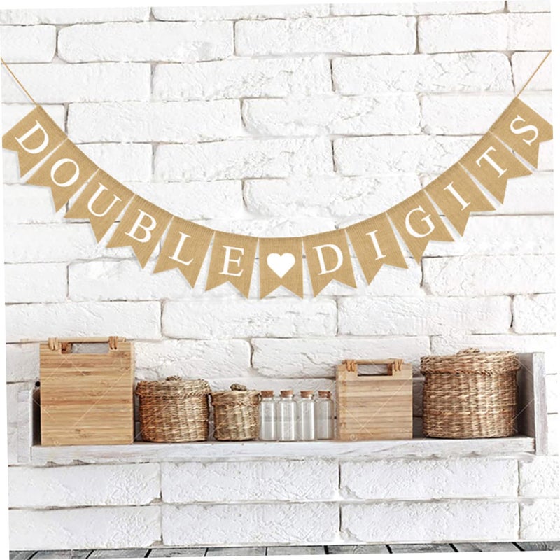 Creative Swallowtail Style Linen Birthday Banner Hanging Decoration For Boys Party - Image 3