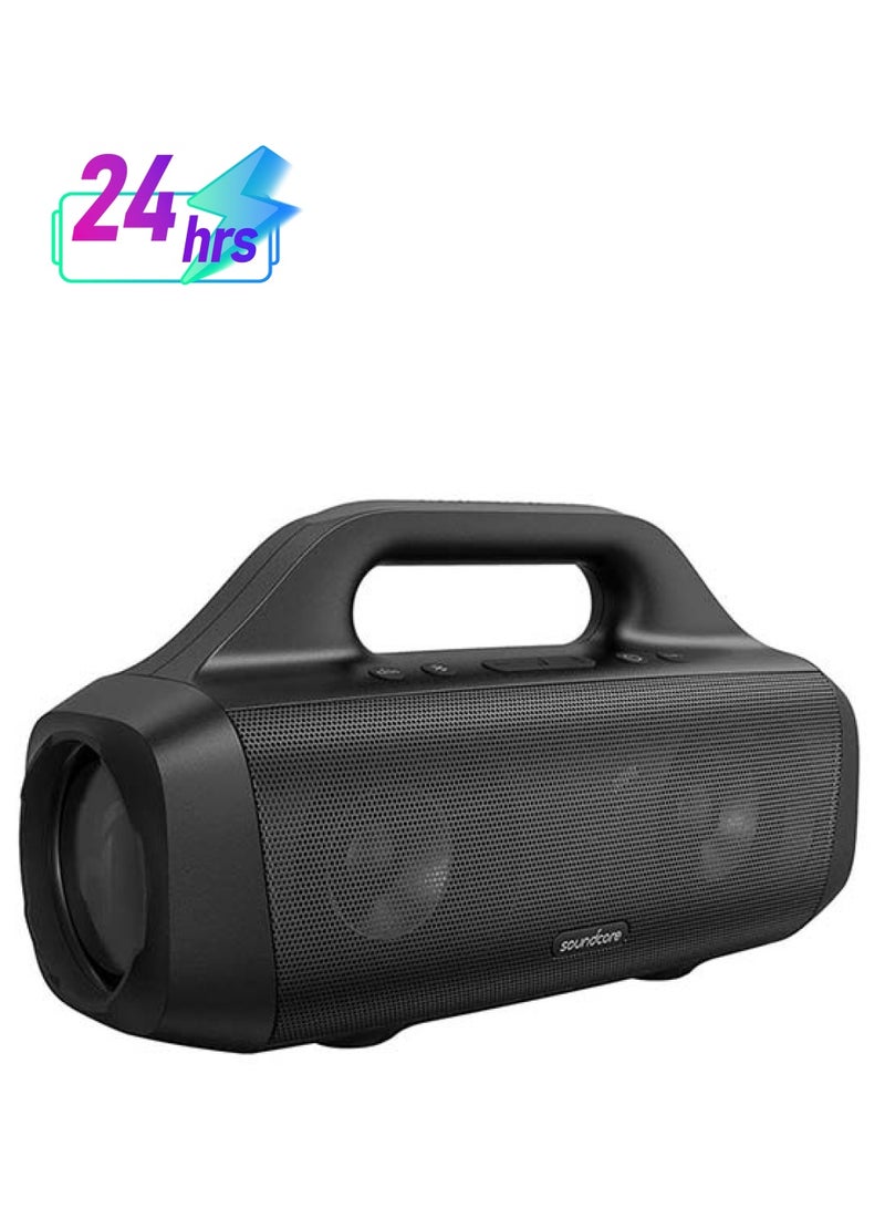 Soundcore Motion Boom Outdoor Speaker with Titanium Drivers, BassUp Technology, IPX7 Waterproof, 24H Playtime, Soundcore App, Built-In Handle, Portable Bluetooth Speaker for Outdoors, Camping Black - Image 1