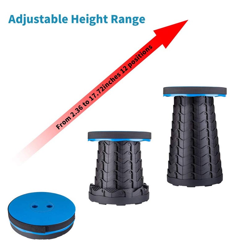 Boreeman ترقية البراز للطي خفيفة الوزن ولكن أكثر قوة مع الحمولة 400 رطل البراز المحمولة القابلة للطي للتخييم والصيد والمشي لمسافات طويلة للشواء (الأزرق) - Image 5